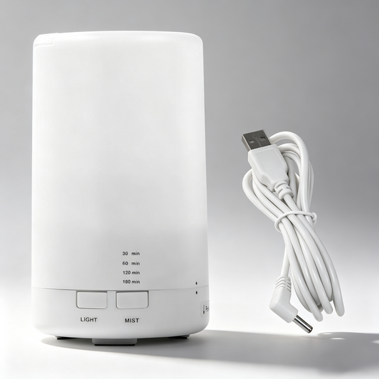 Mini Aroma Diffuser & Humidifier with 7-Color LED Night Light